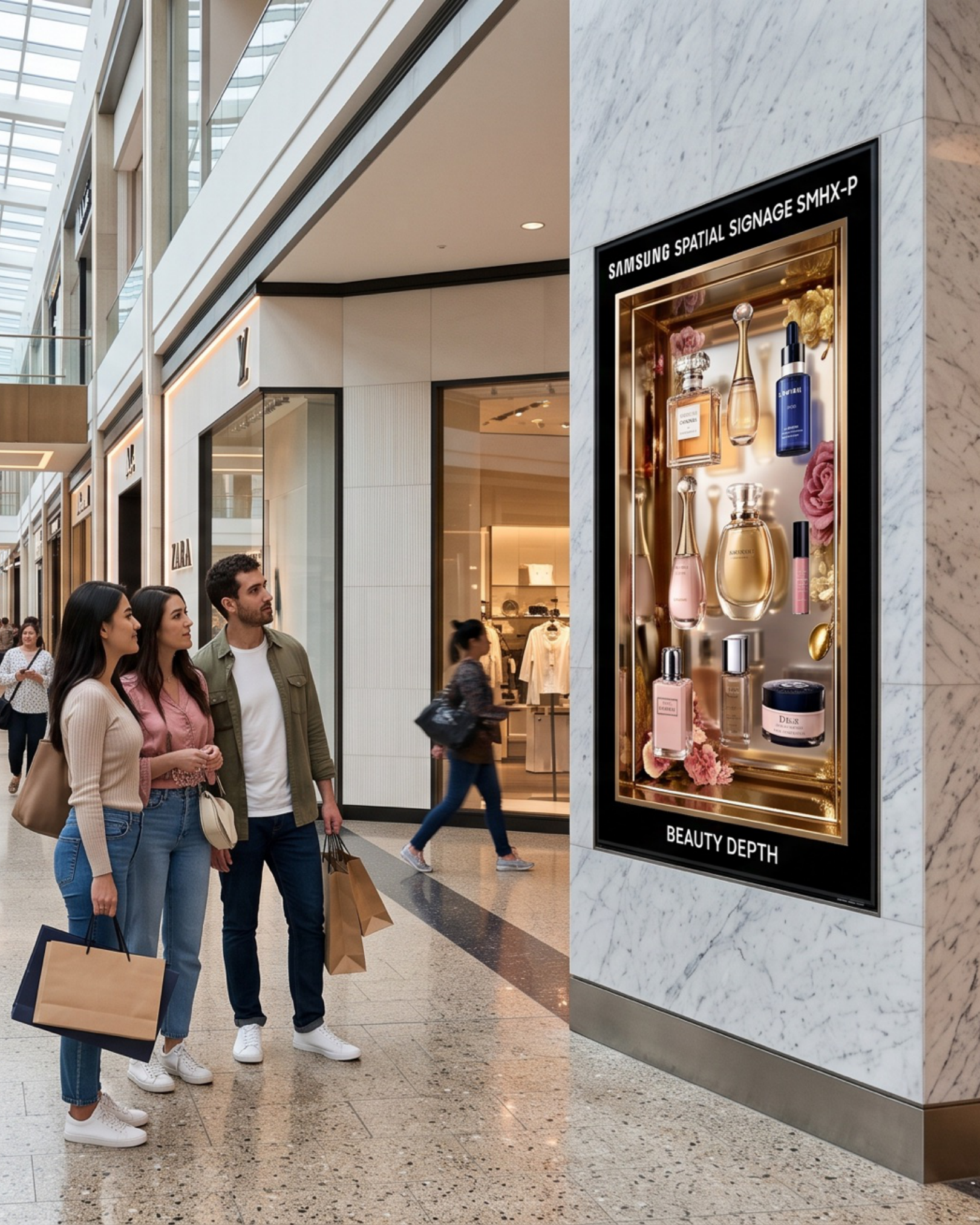 Samsung Spatial Signage con efecto 3D